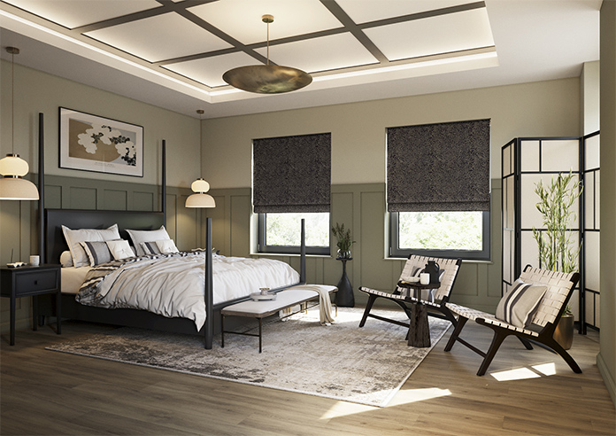 William Morris At Home Willow, Woven Indigo - Roman Blind - Image 6